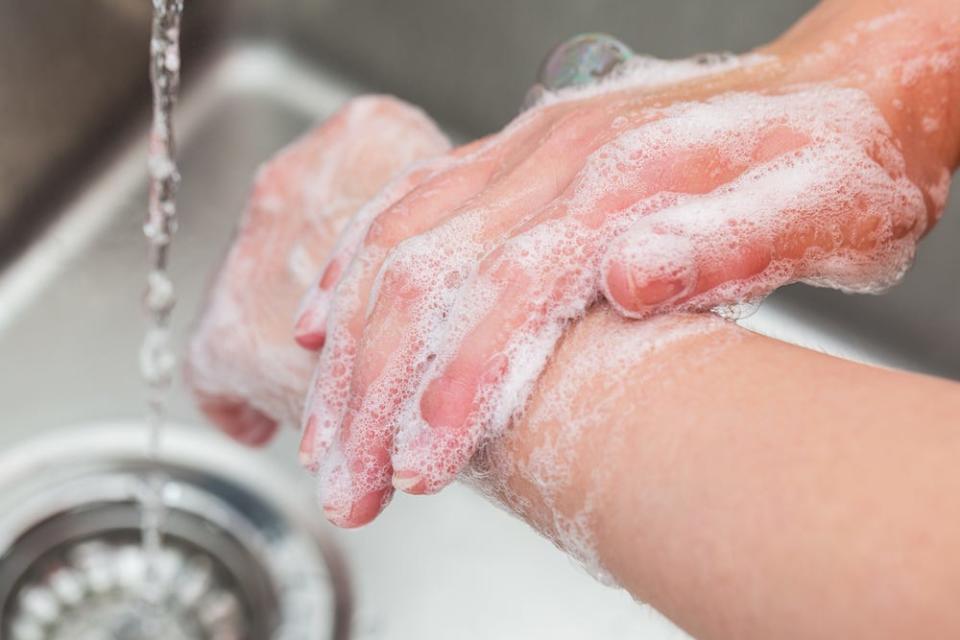 washing hands