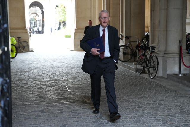 Secretary of State for Northern Ireland Hilary Benn, arrives in Downing Street, London, for a Cabinet meeting