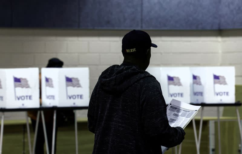 Voters head to the polls on election day in Michigan