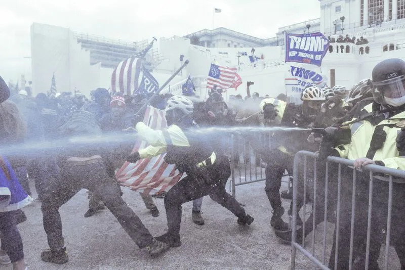 FILE PHOTO: Trump supporters protest during a Stop the Steal rally at the U.S. Capitol