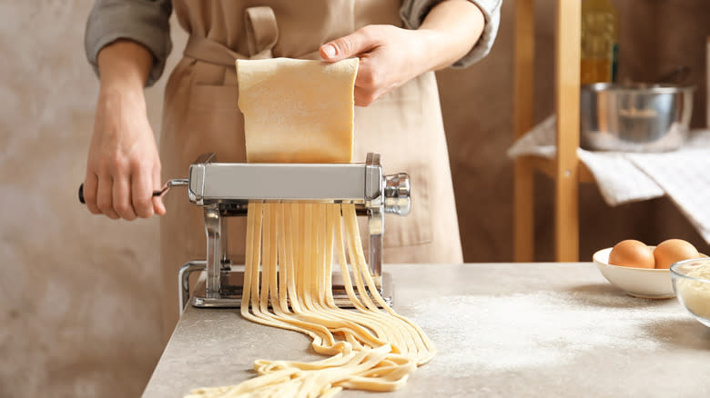cook using pasta machine