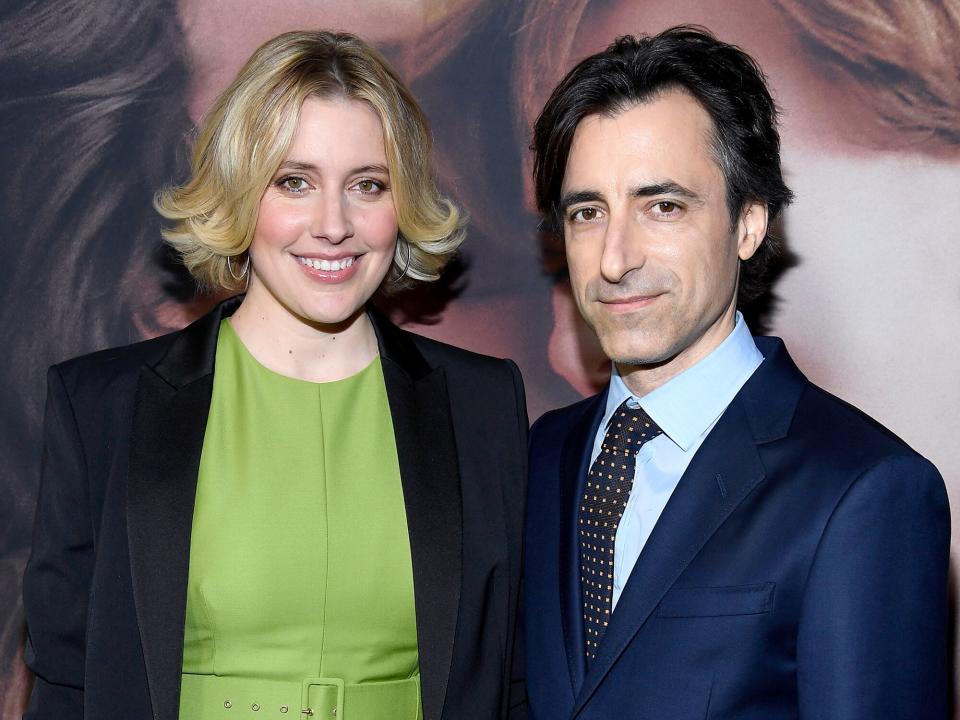 Greta Gerwig and Noah Baumbach attend the Premiere of Netflix's "Marriage Story" at DGA Theater on November 05, 2019 in Los Angeles, California