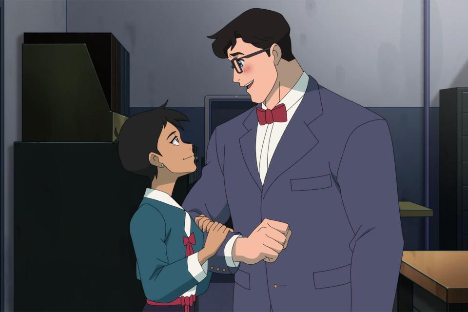 Lois Lane (Alice Lee) and Clark Kent (Jack Quaid) on 'My Adventures With Superman'