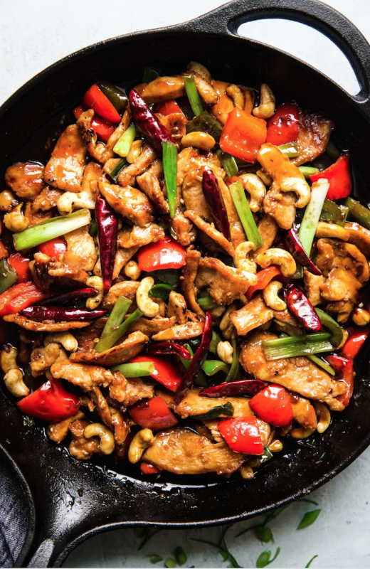 <p>The Modern Proper</p><p>This Kung Pao chicken recipe swaps in cashews for the traditional peanuts and gets extra balance from some added veggies.</p><p><strong>Get the recipe: <a href="https://themodernproper.com/kung-pao-chicken" rel="nofollow noopener" target="_blank" data-ylk="slk:Kung Pao Chicken;elm:context_link;itc:0;sec:content-canvas" class="link rapid-noclick-resp">Kung Pao Chicken</a></strong></p>