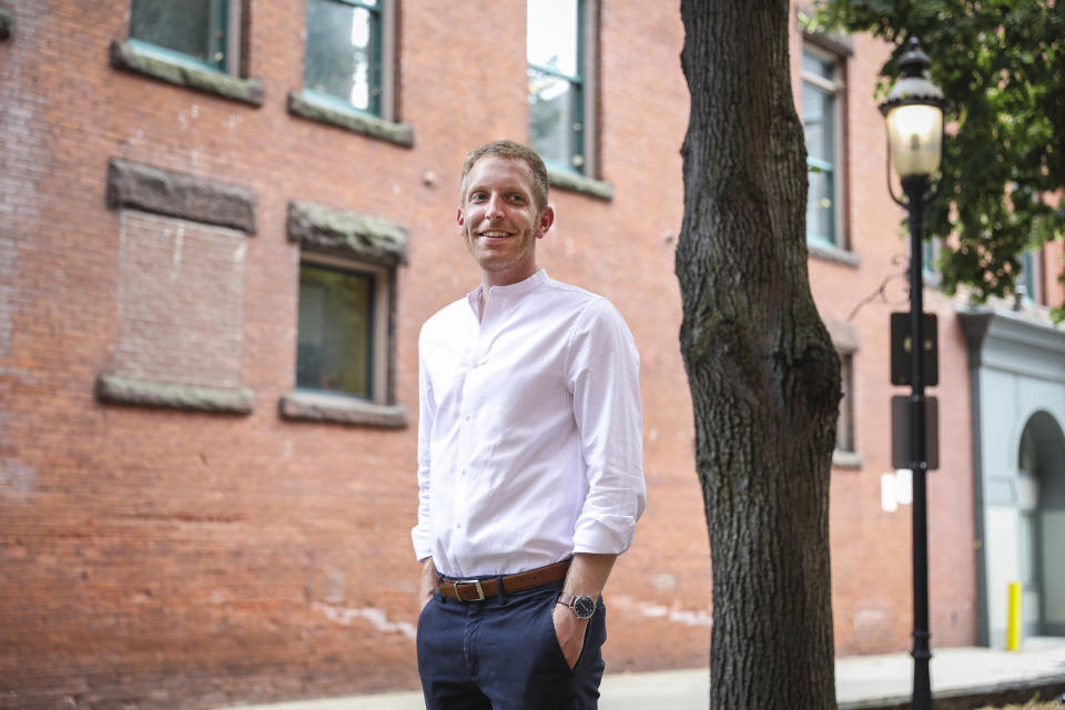 Holyoke Mayor Alex Morse has sought to make Neal's role in delaying surprise billing reform an emblem of Neal's loyalty to corporations at the expense of voters. (Photo: Erin Clark/Boston Globe/Getty Images)