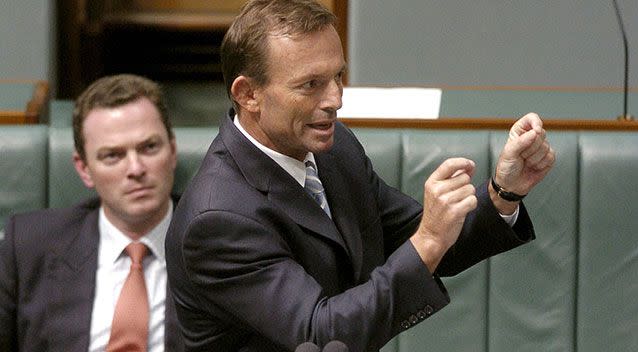 In his role as health minister in 2006, Tony Abbott tried to veto the introduction of the abortion drug RU486. Source: AAP