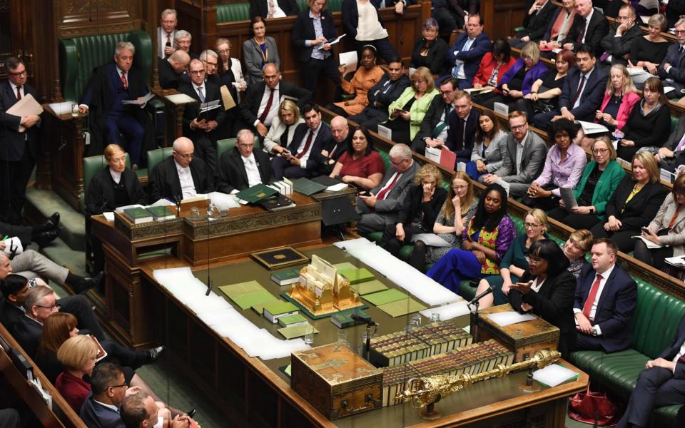 MPs will be in the Commons on a Saturday for only the fourth time in post-war history - AFP