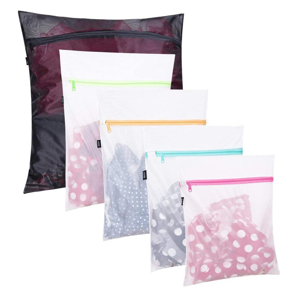 Set of 5 Mesh Laundry Bags-1 Extra Large, 2 Large &amp; 2 Medium Bags Laundry,Blouse, Hosiery