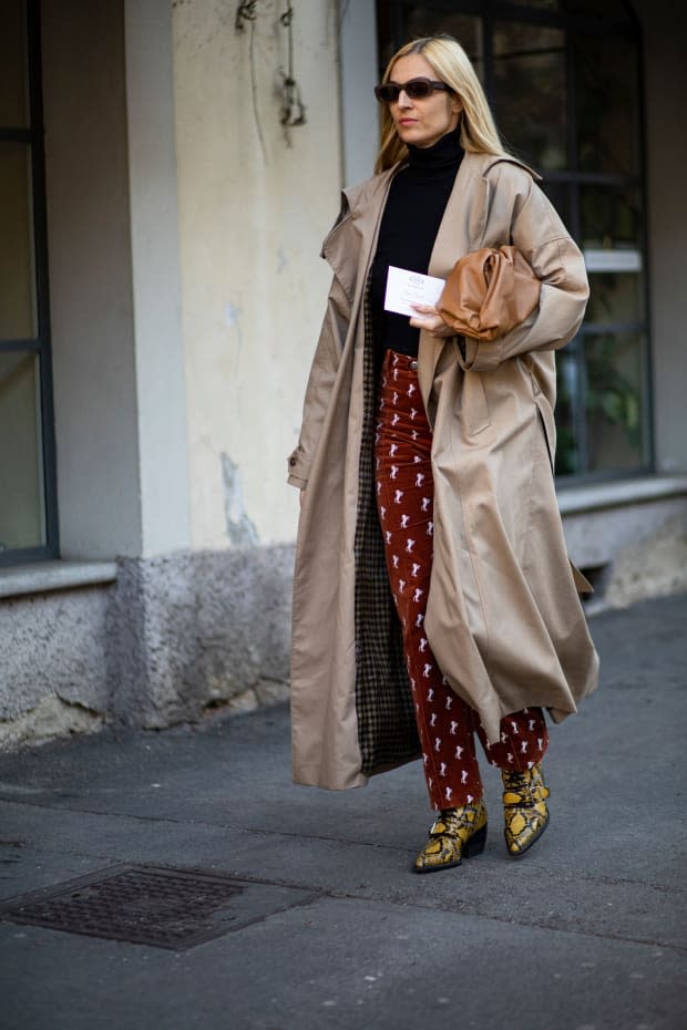 <p>On the street at Milan Fashion Week Fall 2020. </p>