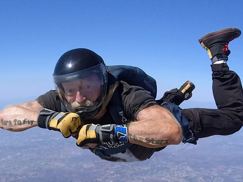 Mark Holmes: "I&rsquo;ve been HIV-positive over&nbsp;32&nbsp;years; undetectable 10 years. Stigma? I know it&rsquo;s out there, but have never let it stop me. I just turned 63, and learned to skydive last year, with 120 jumps under my belt. Skydivers get it; life&rsquo;s to be lived."