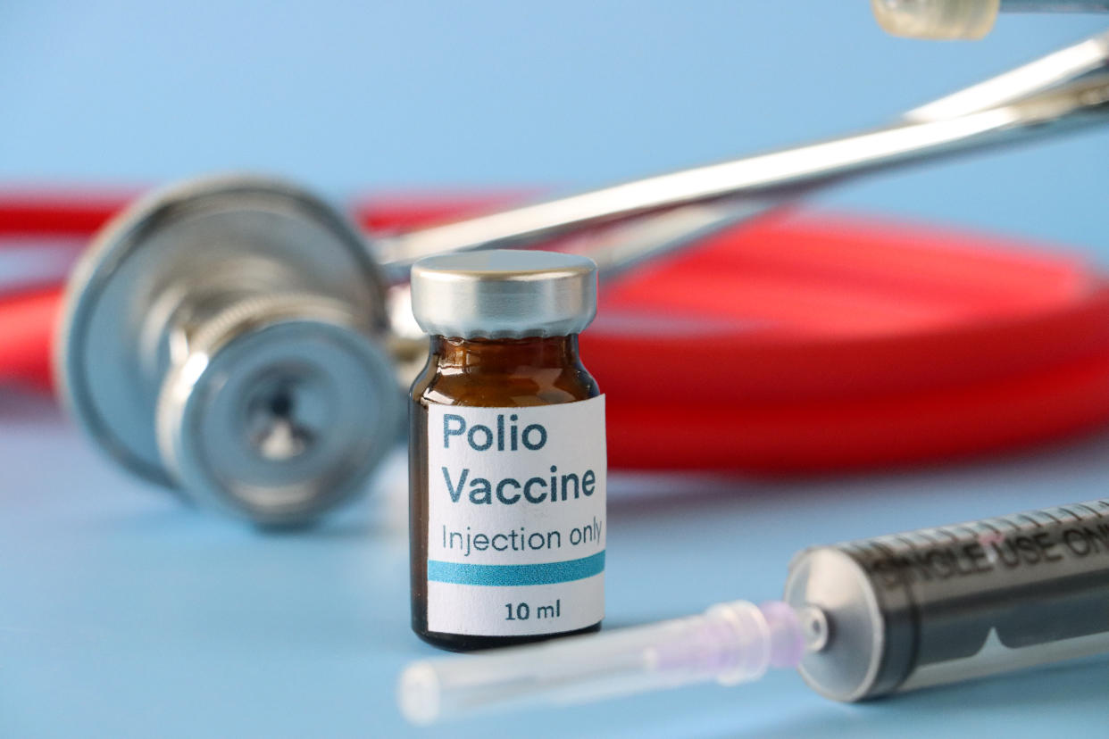 Stock photo showing close-up view of polio vaccine