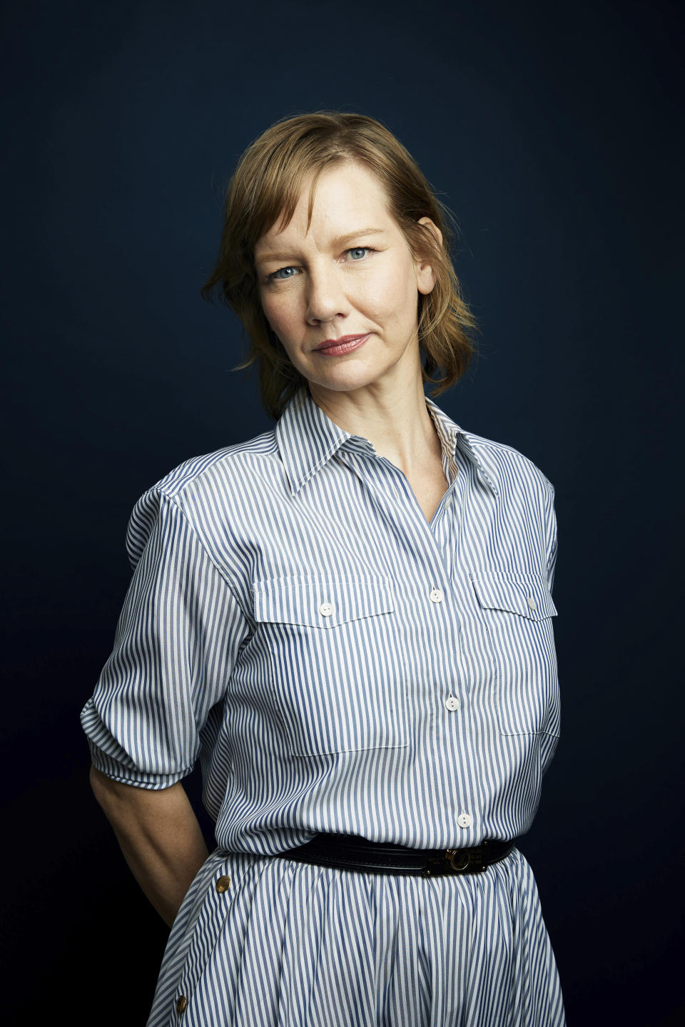 Actor Sandra Huller poses for a portrait to promote the film "Anatomy of a Fall" on Friday, Oct. 6, 2023, in New York. (Photo by Taylor Jewell/Invision/AP)