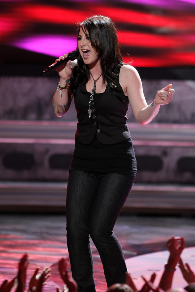 Carly Smithson is eliminated from the competition on American Idol.