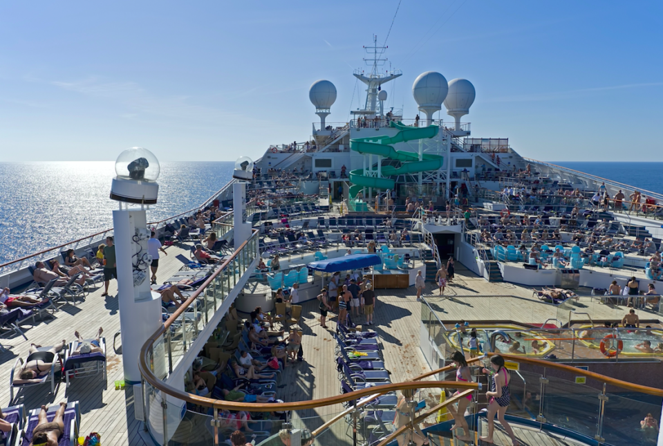 The Carnival Glory had docked in Miami when the girl fell (Picture: Rex)