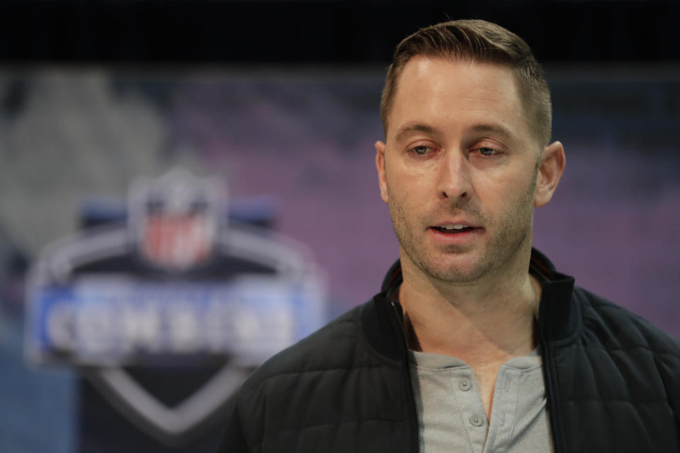 Arizona Cardinals head coach Kliff Kingsbury has a lot of new weapons to work with. (AP)