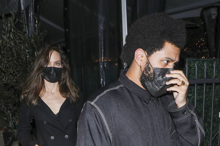 Angelina Jolie y The Weeknd, en Santa Mónica