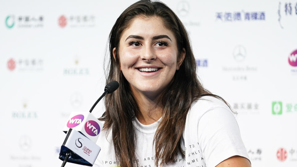 Bianca Andreescu, pictured, shared a heartwarming message of thanks from a fan on her Instagram.