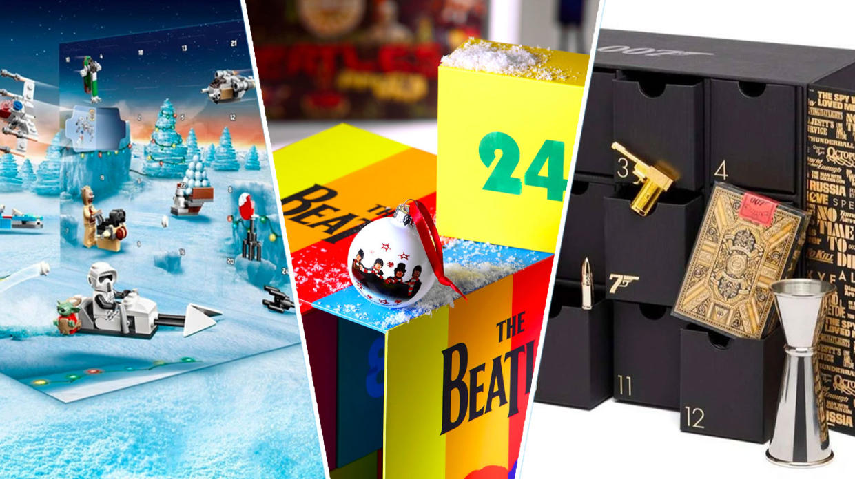 There's an advent calendar for everyone this year including Star Wars, Beatles, and James Bond fans (LEGO/Eaglemoss/007)