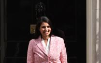 Conservative member of parliament Priti Patel arrives for a meeting at 10 Downing Street in central London on May 11, 2015. Conservative Prime Minister David Cameron continued to appoint members of the government after a shock election victory in the May 7 general election. AFP PHOTO / BEN STANSALL (Photo credit should read BEN STANSALL/AFP via Getty Images)