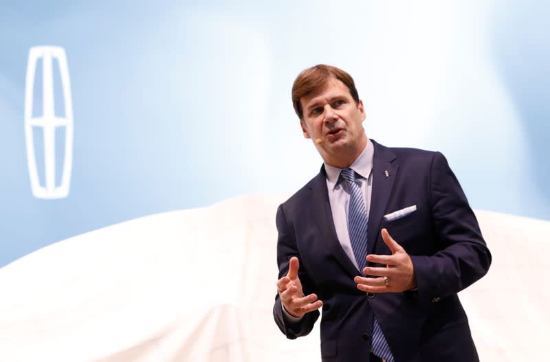 IMAGEN DE ARCHIVO. Jim Farley, recientemente nombrado presidente ejecutuvo de Ford Motors Co durante una presentación en el Salón del Automóvil en Nueva York, EEUU