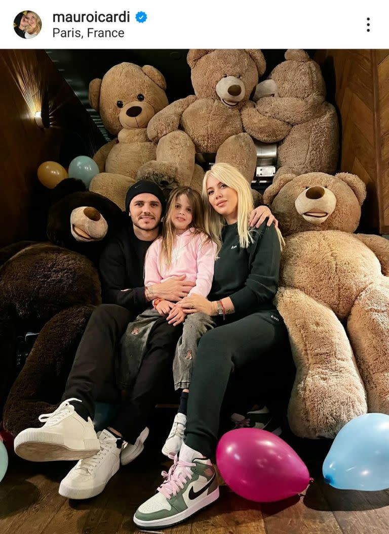 La fotografía que compartió Mauro Icardi en su cuenta de Instagram