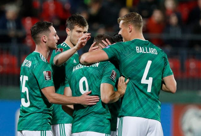 Northern Ireland celebrate a goal