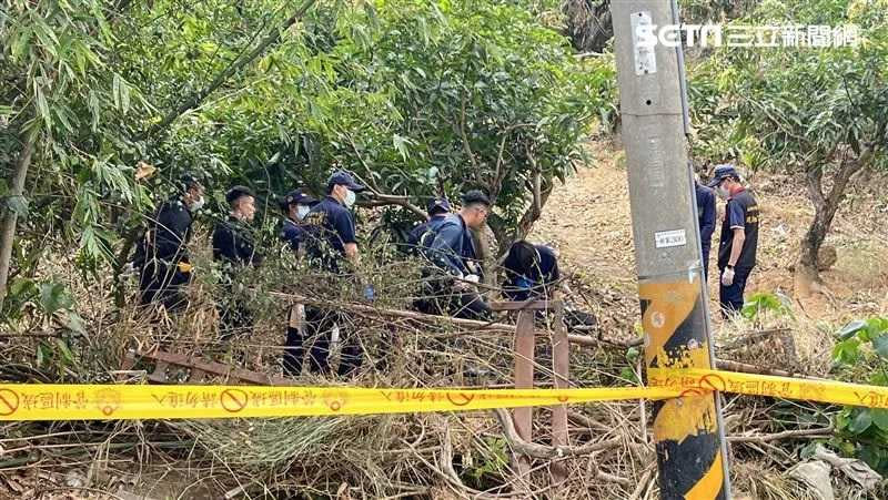 高雄市林園區某果園發現「袋裝嬰屍」，警方帶回一對年輕情侶。（圖／三立新聞網）