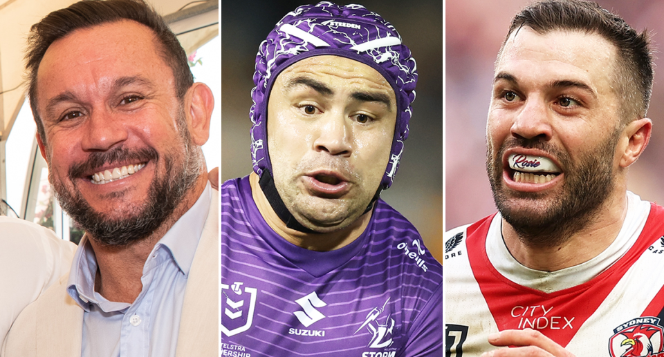 Pictured L-R: Matty Johns, Jahrome Hughes and James Tedesco.