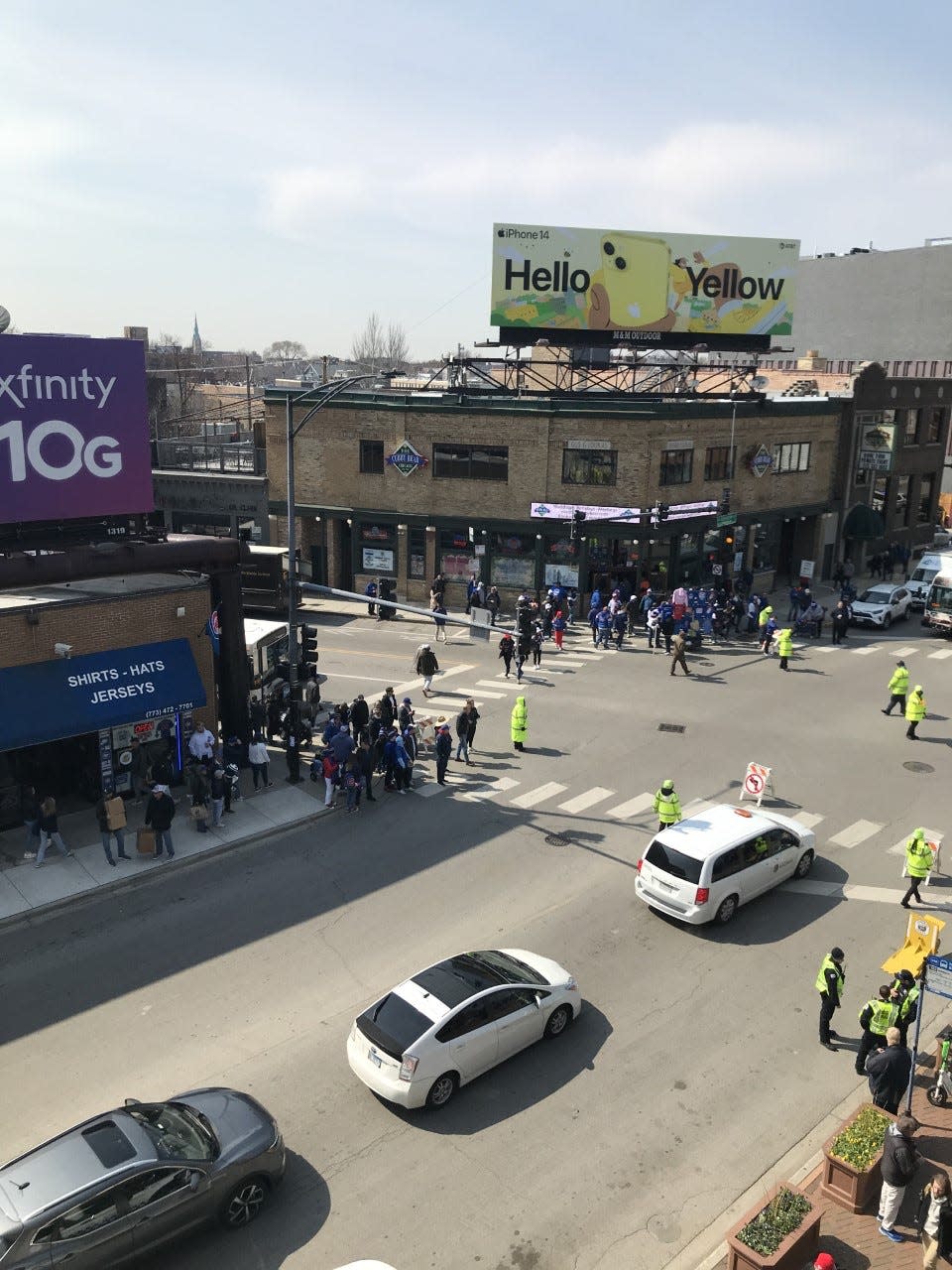 Wrigley Field before the 2023 season opener featuring the Milwaukee Brewers and Chicago Cubs (March 30, 2023).