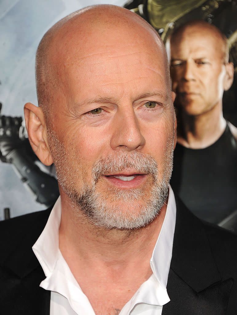 With Beard: Bruce Willis