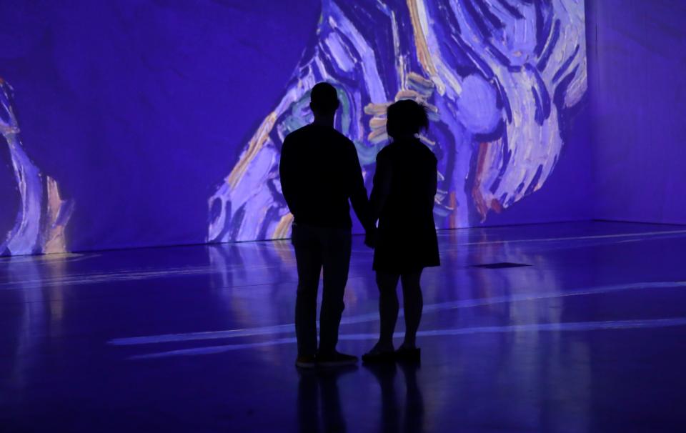 "Beyond Van Gogh: The Immersive Experience" features a 35-minute loop of his famous works projected on walls, columns and the floor. Guests can spend as much time as they like.