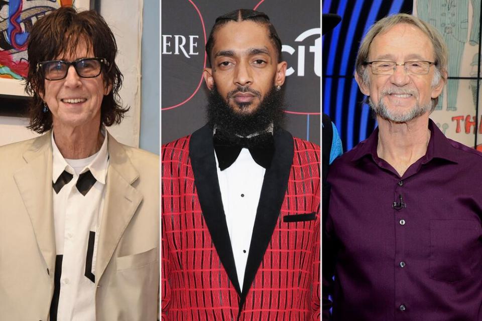 Ric Ocasek; Nipsey Hussle; Peter Tork | Michele Eve Sandberg/Invision/AP/Shutterstock; Randy Shropshire/Getty;  Ida Mae Astute/Walt Disney Television via Getty