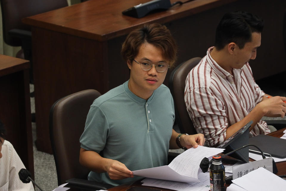 In August 2023, at a Sha Tin District Council meeting (file photo)