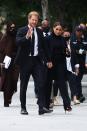 <p>Meghan Markle has made her first public appearance following the birth of her daughter Lili in spring, and it's safe to say she looks stunning. </p><p>The Duchess of Sussex was seen walking hand-in-hand with her husband, Prince Harry outside the One World Observatory in New York City.</p><p>For the outing Markle wore what might be her chicest outfits to date - an all-black ensemble that consisted of Aquazzura stilettos, wide-leg black trousers, a black roll-neck jumper and black trench coat from Emporio Armani. The Duchess scraped her hair back into a tight bun and was later seen wearing a black face mask. </p><p><a class="link " href="https://www.elle.com/uk/fashion/what-to-wear/articles/g30975/best-trench-coats-beige-navy-black/" rel="nofollow noopener" target="_blank" data-ylk="slk:SHOP TRENCH COATS NOW;elm:context_link;itc:0;sec:content-canvas">SHOP TRENCH COATS NOW</a></p>