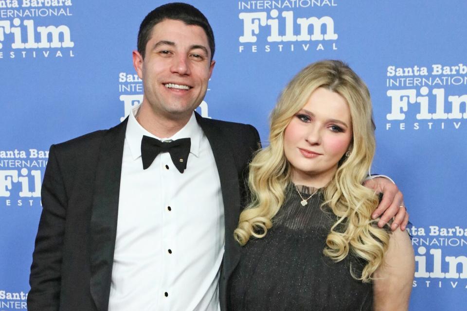 SANTA BARBARA, CALIFORNIA - FEBRUARY 08: Ira Kunyansky and Abigail Breslin attend the 2023 Santa Barbara International Film Festival opening night world premiere of "Miranda's Victim" at The Arlington Theatre on February 08, 2023 in Santa Barbara, California. (Photo by Robin L Marshall/Getty Images)