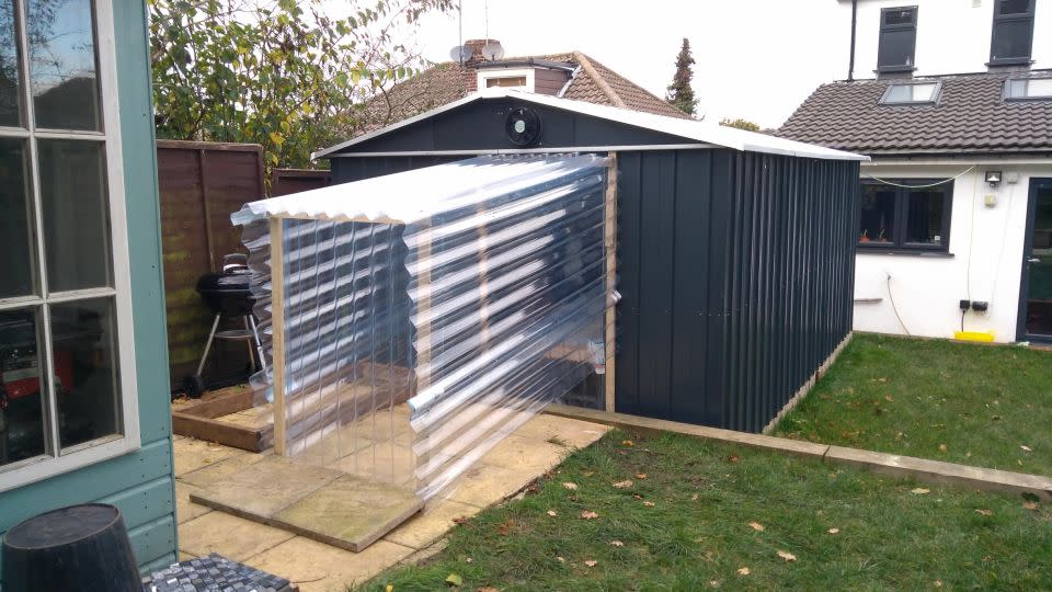 He built a shed in his garden to complete the build. - Courtesy Ashok Thamarakshan