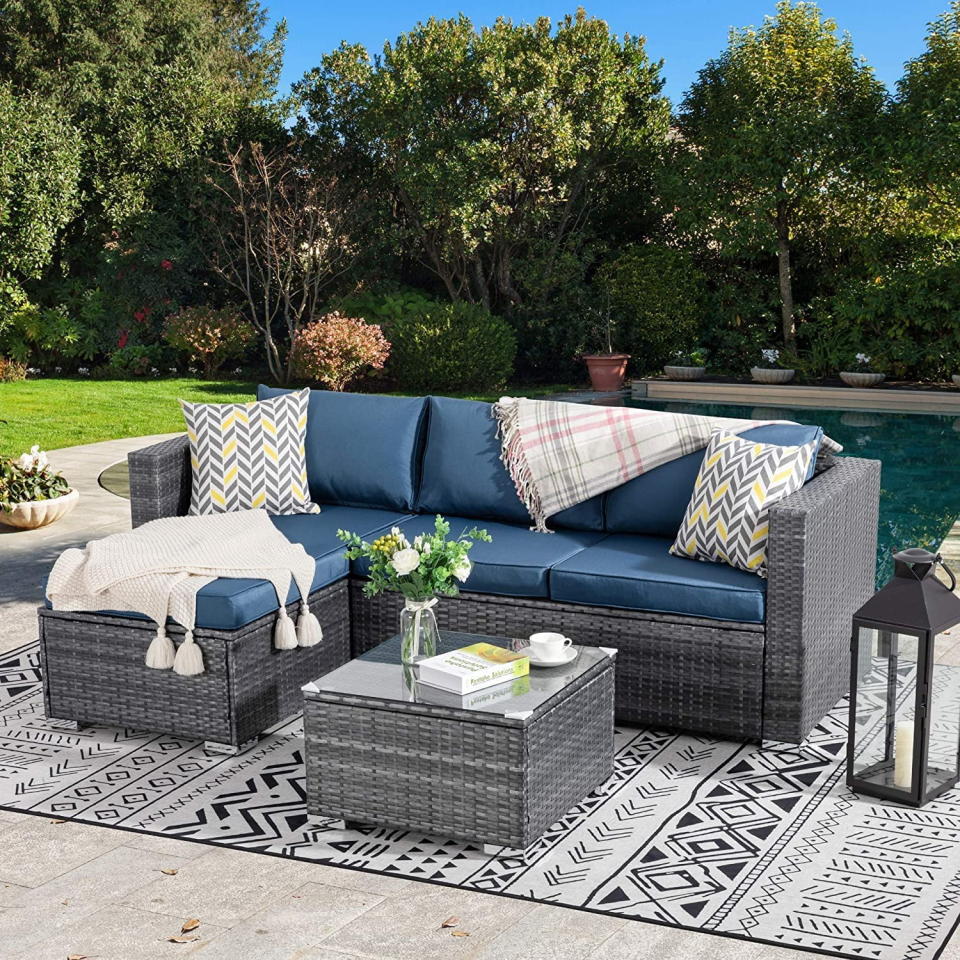 <p><a href="https://go.redirectingat.com?id=74968X1596630&url=https%3A%2F%2Fwww.walmart.com%2Fip%2FWalsunny-3-Piece-Aegean-Blue-Outdoor-Furniture-Sectional-Sofa-Patio-Set-Silver-Gray-Rattan-Wicker%2F252687133&sref=https%3A%2F%2Fwww.countryliving.com%2Fshopping%2Fg46674031%2Fwalmart-presidents-day-sale-2024-outdoor-furniture%2F" rel="nofollow noopener" target="_blank" data-ylk="slk:Shop Now;elm:context_link;itc:0;sec:content-canvas" class="link ">Shop Now</a></p><p>Walsunny 3-Piece Aegean Blue Outdoor Furniture </p><p>walmart.com</p><p>$294.99</p>