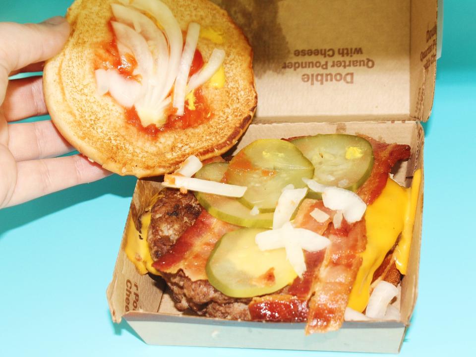 mcdonalds double quarter pounder with cheese and bacon