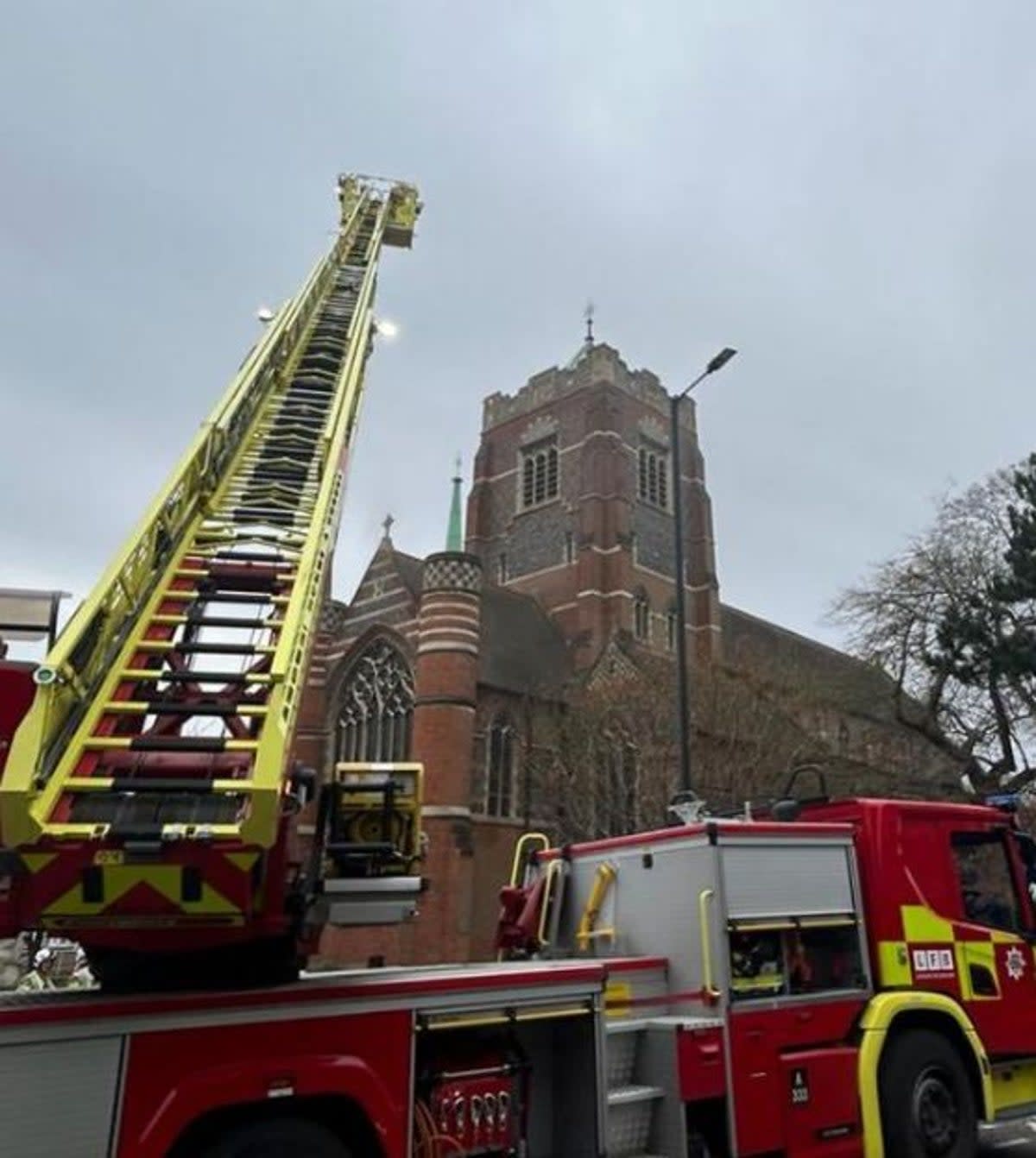 The blaze ripped through part of the church (supplied)