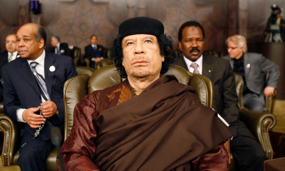 Former Libyan leader Muammar Gaddafi.