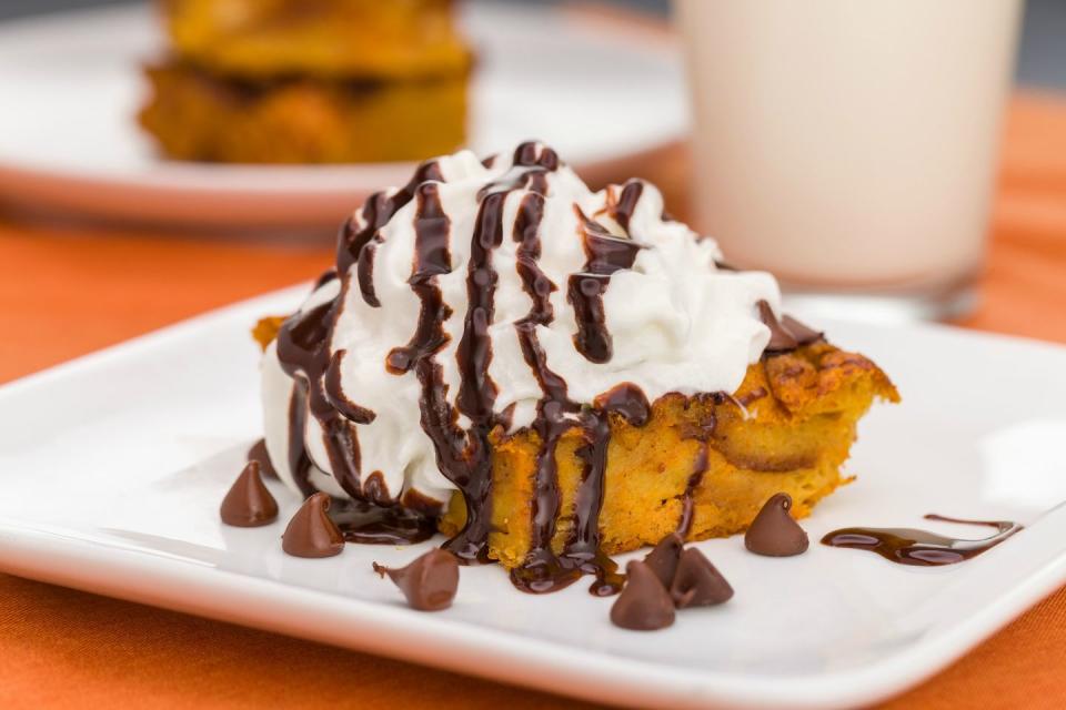 Pumpkin Chocolate Bread Pudding