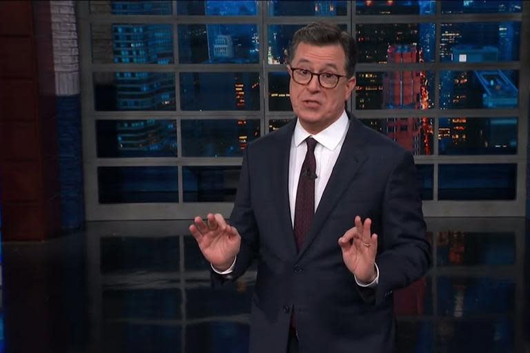 Stephen Colbert 'reveals' what world leaders were really thinking when they saw Trump in Paris