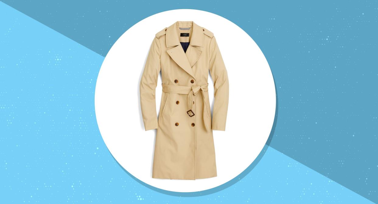 Shop the J.Crew 2011 Icon Trench Coat for 40 percent off, along with other items from Nordstrom's spring sale. (Photo: Nordstrom, Art: Yahoo Lifestyle photo-illustration)