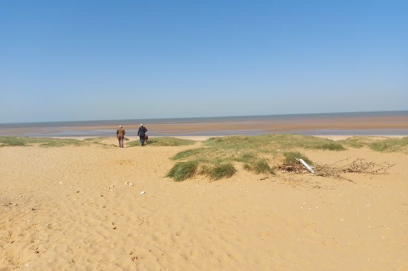 The sandy beach of sunny Hunstanton