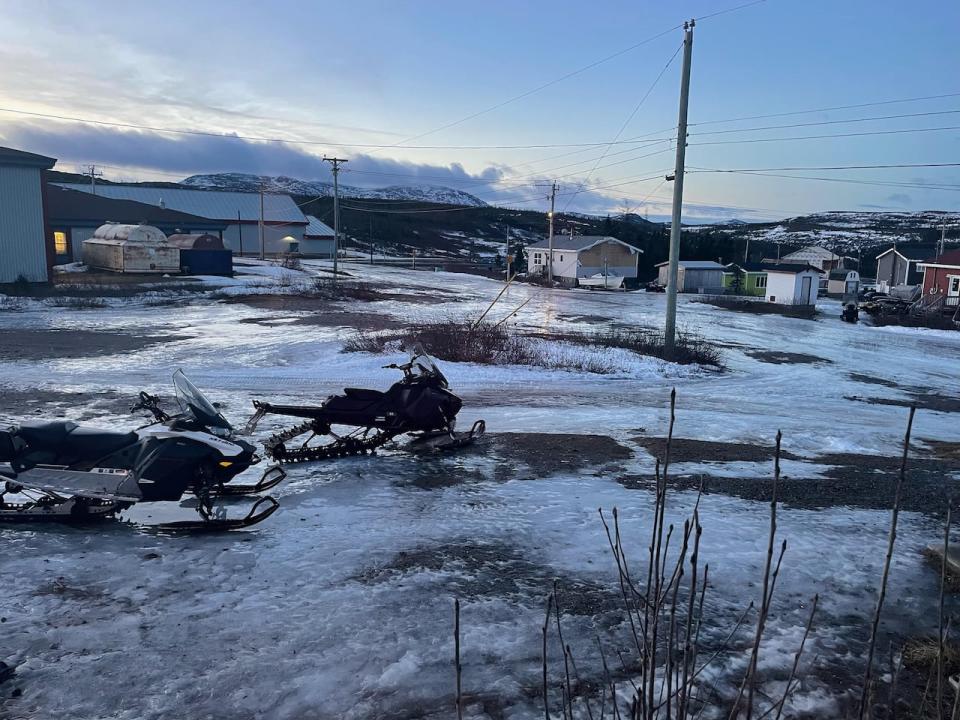 People can see bare ground in Makkovik as the snow melts along the coast. 