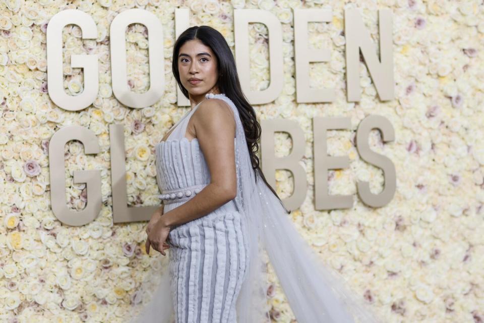 Aminah Nieves attends the 81st Golden Globe Awards at the Beverly Hilton.