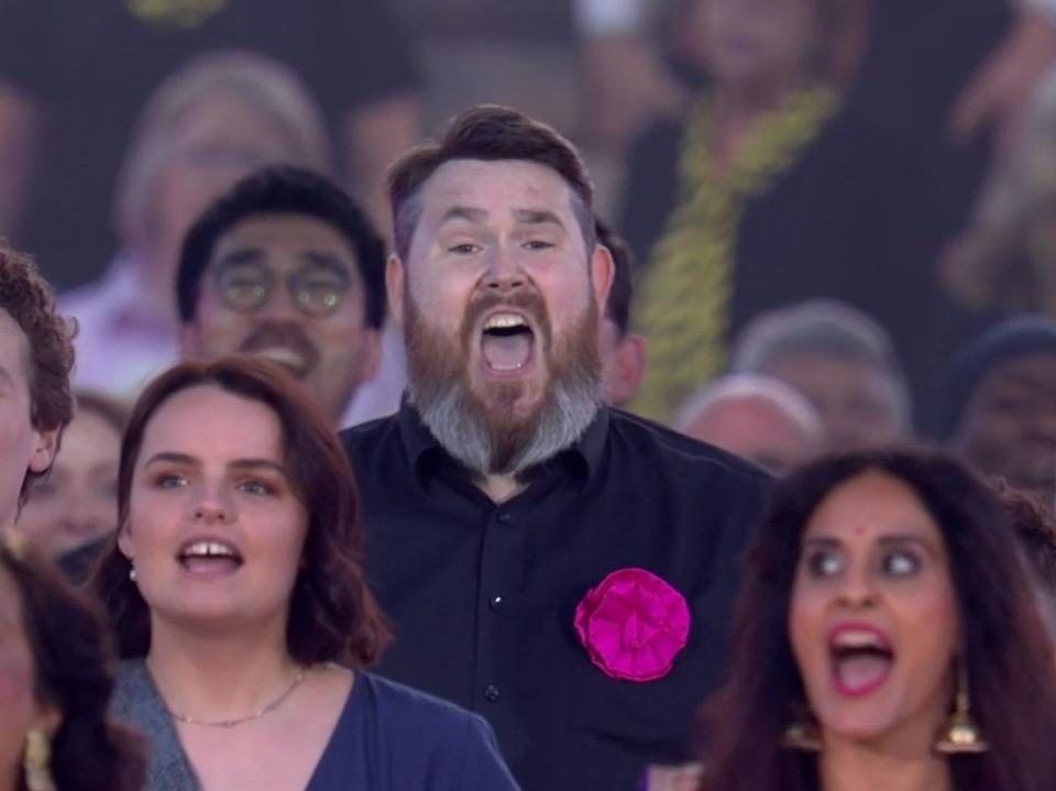 The Coronation Choir sing ‘Brighter Days' (bbc)