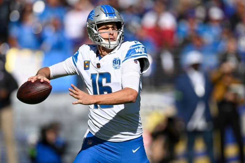 Detroit Lions quarterback Jared Goff can be used as a fantasy football streamer. File Photo by David Tulis/UPI