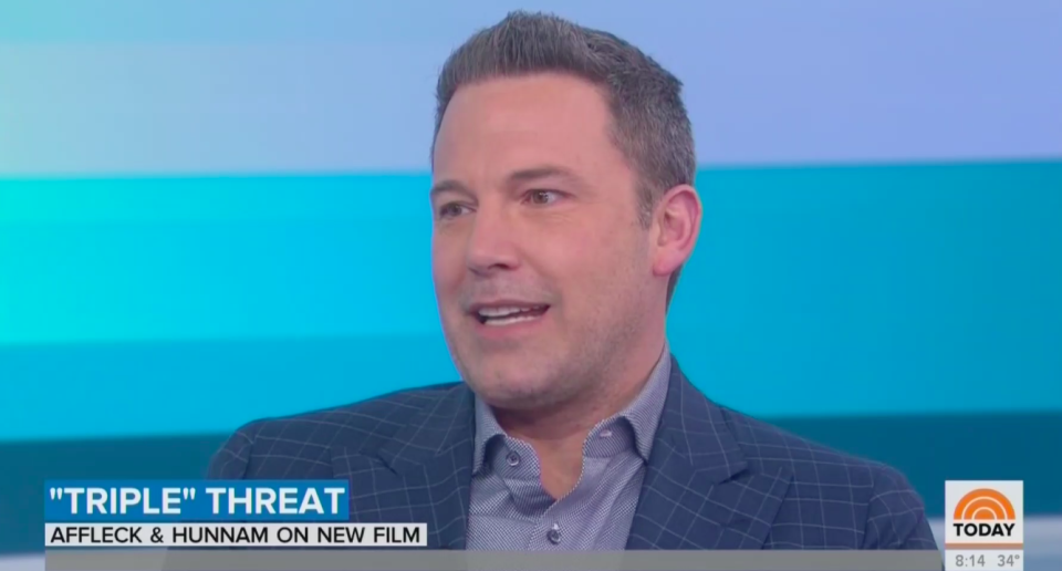 Ben Affleck talked about his stint in rehab last year, co-parenting with the “wonderful” Jennifer Garner and doing the A-Rod (not J.Lo) 10-day challenge. (Screenshot: Today show)