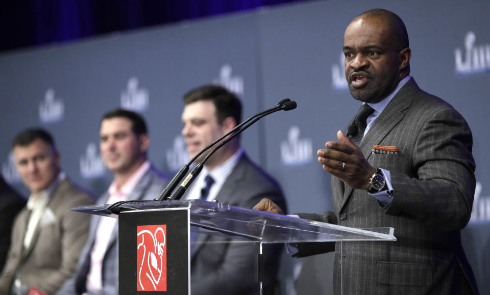 The NFL and NFL Players Association - with executive director DeMaurice Smith shown here - announced initiatives aimed at better pain management and mental health for players. (AP)                                  